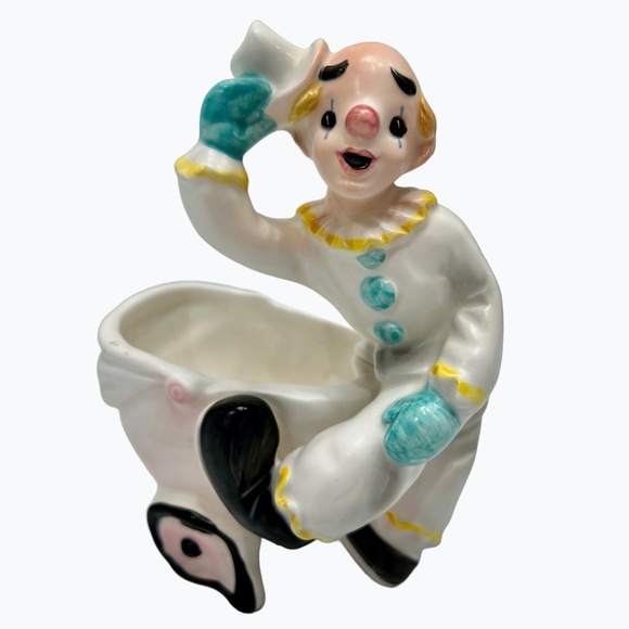 VINTAGE INARCO CLOWN WITH BABY CARRIAGE PLANTER #E-1683 - Picture 12 of 16